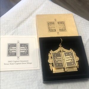 Gold Texas Capitol Ornament